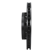 R1 Concepts R1 00-02 Audi S4 Rear Left Drilled & Slotted Black Brake Rotor