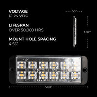 Putco Stinger PRO 12 5in LED Lighthead - (Amber/White)