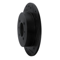 R1 Concepts R1 91-94 Nissan Sentra Rear Right Drilled & Slotted Black Brake Rotor