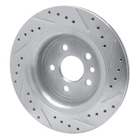 R1 Concepts R1 10-17 Volvo XC60 Rear Left Drilled & Slotted Silver Brake Rotor