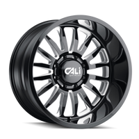 Cali Off-Road 9110 Summit 20x10 / 8x170 BP / -25mm Offset / 125.2mm Hub Gloss Black Milled Wheel