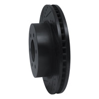 R1 Concepts R1 16-24 Nissan Titan XD Front Left Drilled & Slotted Black Brake Rotor