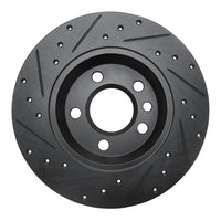 R1 Concepts R1 2001-2003 Volkswagen EuroVan Rear Right Drilled & Slotted Black Brake Rotor