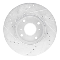 R1 Concepts R1 98-99 Acura CL Front Right Drilled & Slotted Silver Brake Rotor