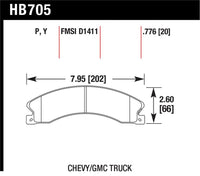 Hawk Performance Hawk Chevy/GMC Express/Silverado/Savana/Sierra 15/25/35/4500 Super Duty Rear Street Brake Pads
