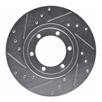 R1 Concepts R1 86-93 Mazda B2200 Front Left Drilled & Slotted Silver Brake Rotor