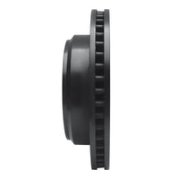 R1 Concepts R1 08-25 Ford E-150 Rear Right Drilled & Slotted Black Brake Rotor