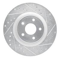 R1 Concepts R1 07-10 Chevrolet COBALT Front Right Drilled & Slotted Silver Brake Rotor