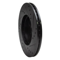 R1 Concepts R1 98-99 Acura CL Front Left Drilled & Slotted Black Brake Rotor