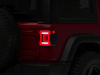 Raxiom 18-23 Jeep Wrangler JL Horizon LED Tail Lights- Black Housing- Red Lens