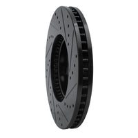 R1 Concepts R1 92-10 Lexus IS300 Front Left Drilled & Slotted Black Brake Rotor