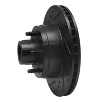 R1 Concepts R1 79-91 Ford LTD Front Left Drilled & Slotted Black Brake Rotor