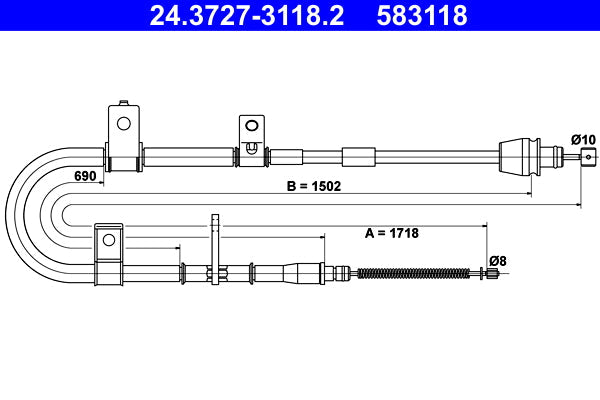BOSCH 1987482583 Parking Brake Cable Pull