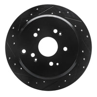 R1 Concepts R1 02-04 Honda Odyssey Rear Left Drilled & Slotted Black Brake Rotor
