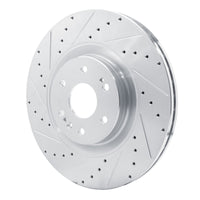 R1 Concepts R1 21-25 Cadillac Escalade ESV Front Left Drilled & Slotted Silver Brake Rotor