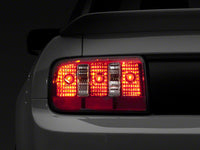 Raxiom 05-09 Ford Mustang Coyote Tail Lights- Chrome Housing - Red/Clear Lens