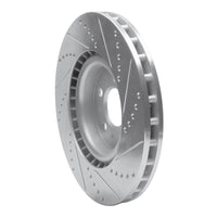 R1 Concepts R1 04-07 Volvo V70 Front Left Drilled & Slotted Silver Brake Rotor