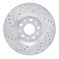 R1 Concepts R1 18-25 Jeep Gladiator Front Right Drilled & Slotted Silver Brake Rotor