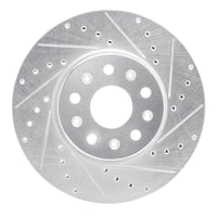 R1 Concepts R1 16-25 Cadillac CT5 Front Right Drilled & Slotted Silver Brake Rotor