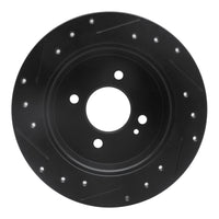R1 Concepts R1 12-25 Dodge Attitude (Mexico) Rear Right Drilled & Slotted Black Brake Rotor