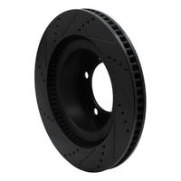 R1 Concepts R1 07-22 Lexus LX570 Front Right Drilled & Slotted Black Brake Rotor