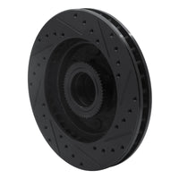 R1 Concepts R1 94-02 Chevrolet C2500 Front Left Drilled & Slotted Black Brake Rotor