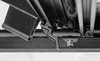 Access LOMAX 2022+ Rivian R1T 4ft 6in Bed (w/ OEM Tonneau Track) Folding Hard Cover - Black Urethane