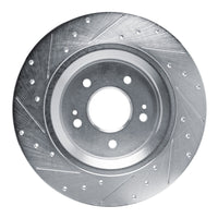 R1 Concepts R1 21-25 Hyundai SANTA FE Rear Right Drilled & Slotted Silver Brake Rotor