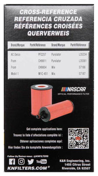 K&N Engineering K&N 2018 Audi RS3 2.5L Cartridge Oil Filter