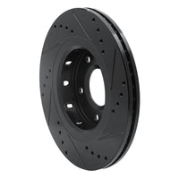 R1 Concepts R1 09-15 Mitsubishi Lancer Front Left Drilled & Slotted Black Brake Rotor