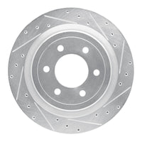 R1 Concepts R1 21-25 Ford F-150 Lightning Rear Right Drilled & Slotted Silver Brake Rotor