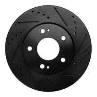 R1 Concepts R1 00-24 Chrysler SEBRING Front Right Drilled & Slotted Black Brake Rotor