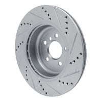 R1 Concepts R1 17-25 BMW 230I Right Rear Drilled & Slotted Silver Brake Rotor