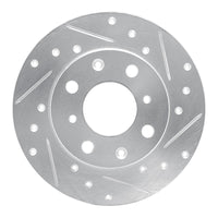 R1 Concepts R1 79-83 Honda Civic Sedan Front Right Drilled & Slotted Silver Brake Rotor