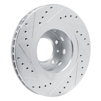 R1 Concepts R1 87-88 BMW M6 Front Left Drilled & Slotted Silver Brake Rotor