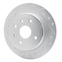 R1 Concepts R1 04-10 Chevrolet Epica (USA/Canada) Rear Left Drilled & Slotted Silver Brake Rotor