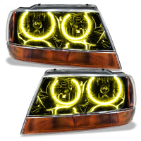 ORACLE Lighting Oracle 99-04 Jeep Grand Cherokee SMD HL - Black - ColorSHIFT w/ 2.0 Controller