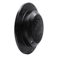 R1 Concepts R1 09-10 Kia BORREGO Rear Left Drilled & Slotted Black Brake Rotor