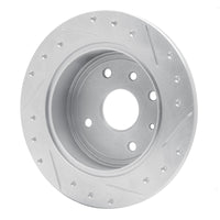 R1 Concepts R1 04-10 Chevrolet Epica (USA/Canada) Rear Left Drilled & Slotted Silver Brake Rotor
