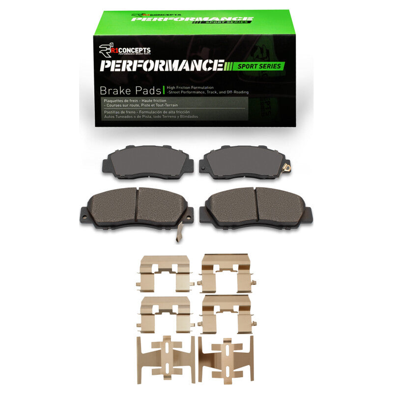R1 Concepts R1 91-02 Acura Integra Front Performance Sport Pads & Hardware Kit