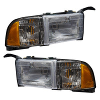 ORACLE Lighting Oracle 94-02 Dodge Ram Pre-Assembled Halo Headlights - ColorSHIFT w/ Simple Controller