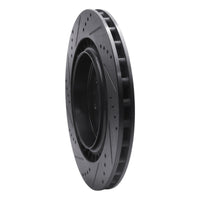 R1 Concepts R1 04-11 Cadillac CTS Rear Right Drilled & Slotted Black Brake Rotor