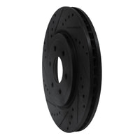 R1 Concepts R1 08-11 Nissan Pathfinder Front Left Drilled & Slotted Black Brake Rotor
