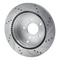 R1 Concepts R1 07-15 Chevrolet CAPTIVA Rear Left Drilled & Slotted Silver Brake Rotor
