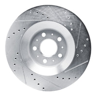 R1 Concepts R1 20-25 Tesla Model Y Rear Left Drilled & Slotted Silver Brake Rotor