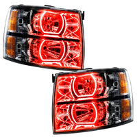 ORACLE Lighting Oracle 07-13 Chevrolet Silverado SMD HL - Black - Square Style - ColorSHIFT