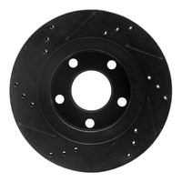 R1 Concepts R1 00-03 Audi A8 Rear Right Drilled & Slotted Black Brake Rotor