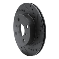 R1 Concepts R1 84-88 Chevrolet Nova Front Left Drilled & Slotted Black Brake Rotor