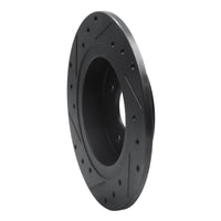 R1 Concepts R1 98-03 Kia Sephia Rear Right Drilled & Slotted Black Brake Rotor