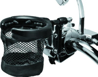 Kuryakyn Drink Holder Mesh Basket with Perch Mount Universal Gloss Black